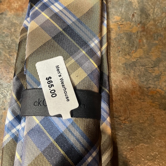 New With Tags two for one price!  Calvin Klein Men’s Warehouse plaid ties - Picture 3 of 6
